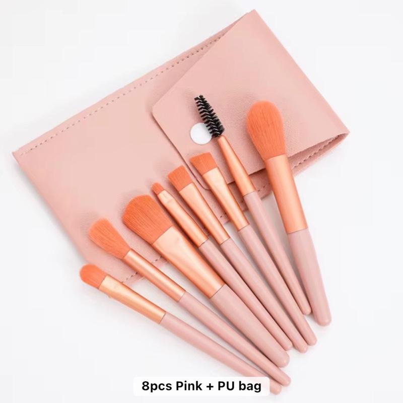 Vegan 8PCS Mini Travel Makeup Brush Set